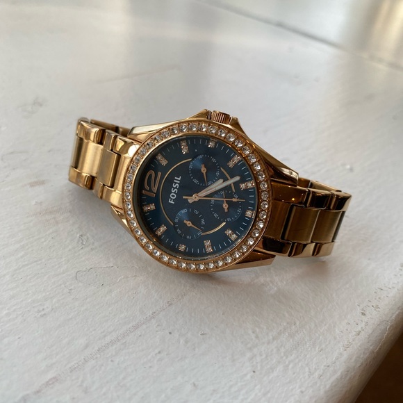 Fossil Gold Ceramic Watch - Picture 2 of 5